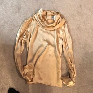 Neumann Marcus Gold Silk Blouse